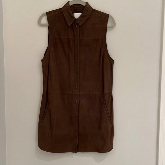 Vince Brown Suede Tunic Dress Size 2.